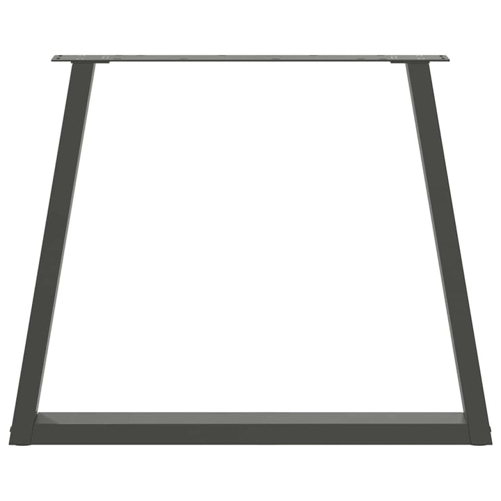 spisebordsben V-formet 2 stk. antracit 80x(72-73,3) cm stål