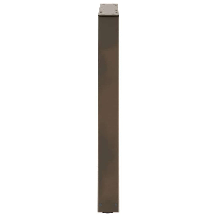 spisebordsben V-formet 2 stk. naturstål 80x(72-73,3) cm stål