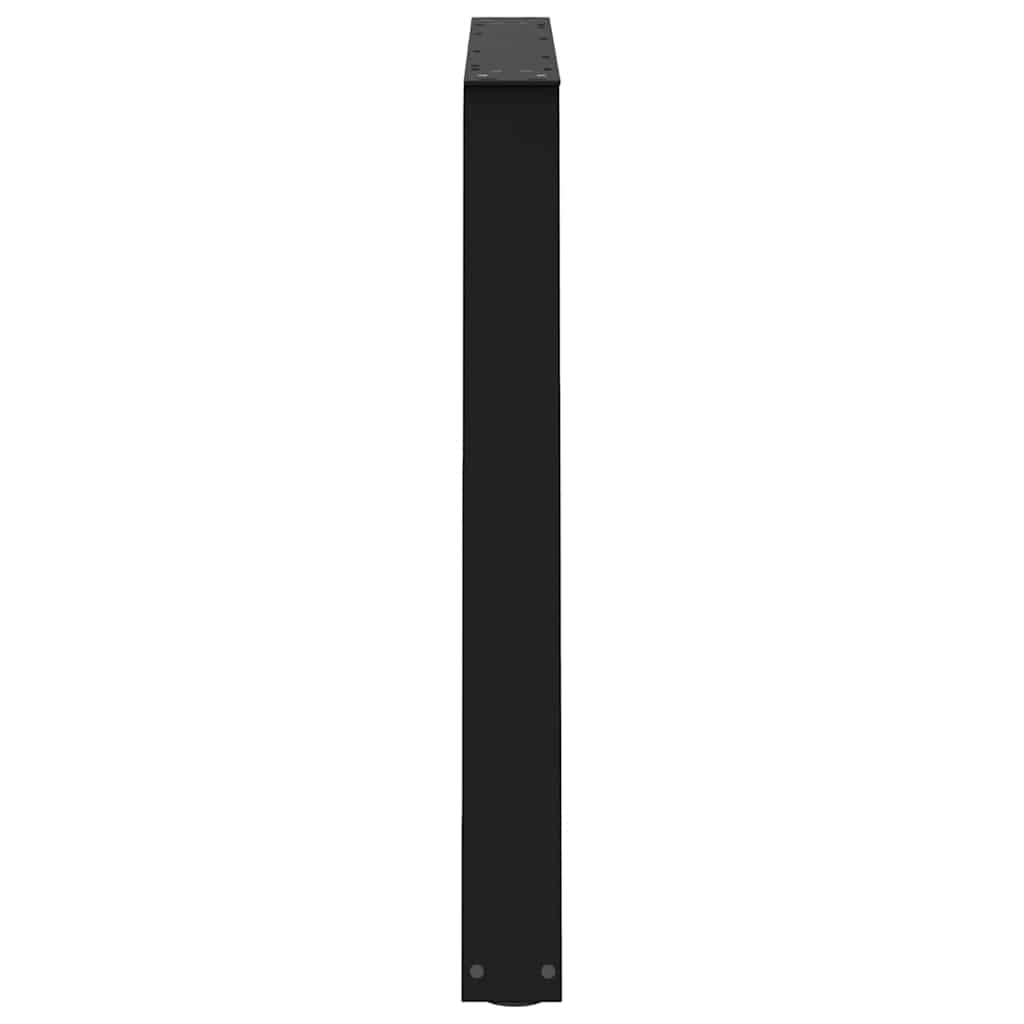 spisebordsben V-formet 2 stk. sort 90 x (72-73,3) cm stål