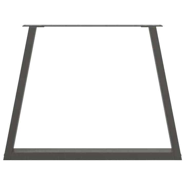 spisebordsben V-formet 2 stk. antracit 90 x (72-73,3) cm stål