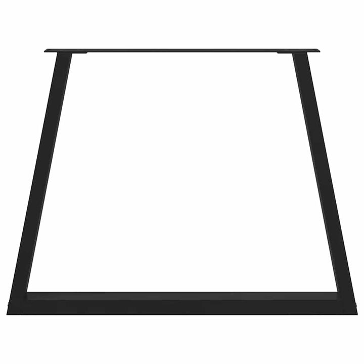 spisebordsben V-formet 2 stk. sort 100x(72-73,3) cm stål