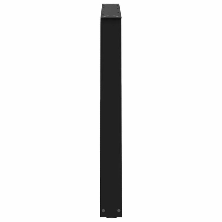 spisebordsben V-formet 2 stk. sort 100x(72-73,3) cm stål