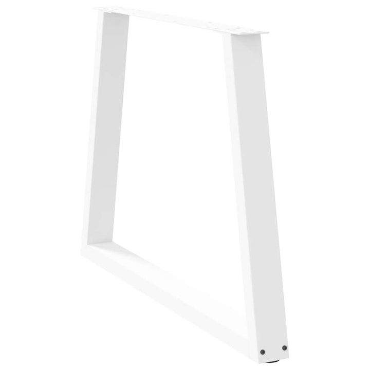 spisebordsben V-formet 2 stk. hvid 100x(72-73,3) cm stål