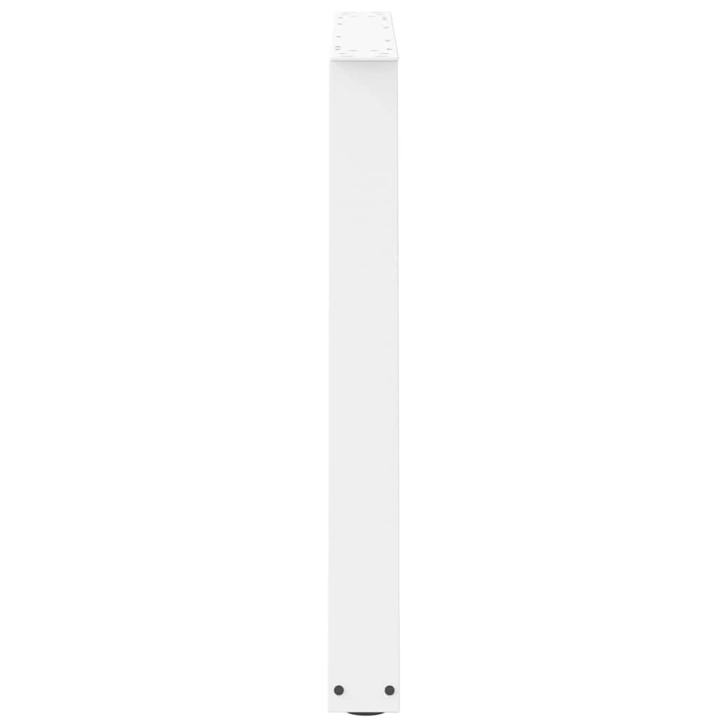 spisebordsben V-formet 2 stk. hvid 100x(72-73,3) cm stål