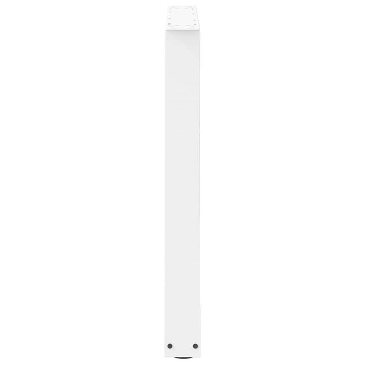 spisebordsben V-formet 2 stk. hvid 100x(72-73,3) cm stål