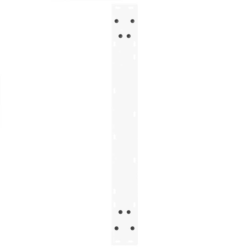 spisebordsben V-formet 2 stk. hvid 100x(72-73,3) cm stål