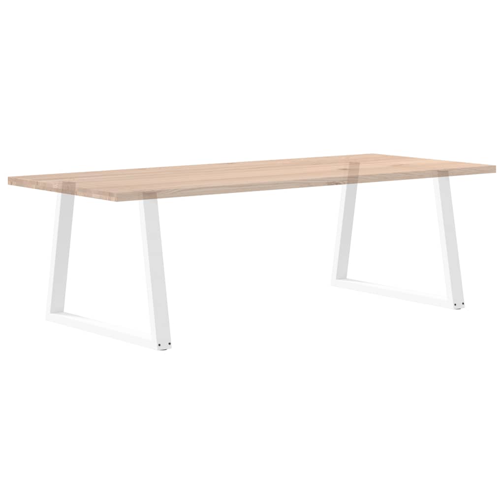 spisebordsben V-formet 2 stk. hvid 100x(72-73,3) cm stål