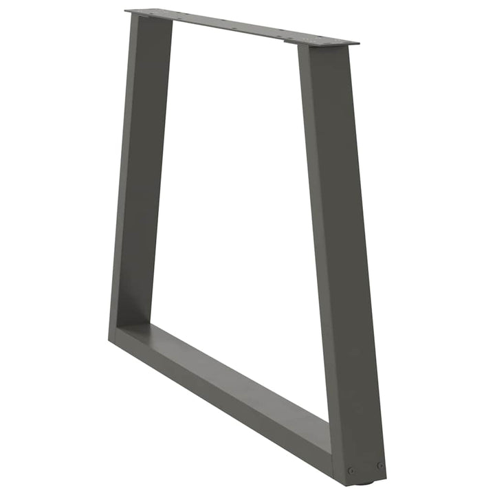 spisebordsben V-formet 2 stk. antracit 100x(72-73,3) cm stål