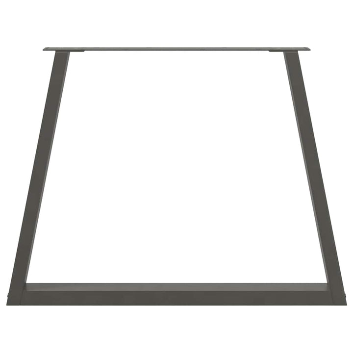 spisebordsben V-formet 2 stk. antracit 100x(72-73,3) cm stål
