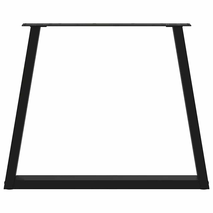 spisebordsben V-formet 3 stk. sort 70 x (72-73,3) cm stål
