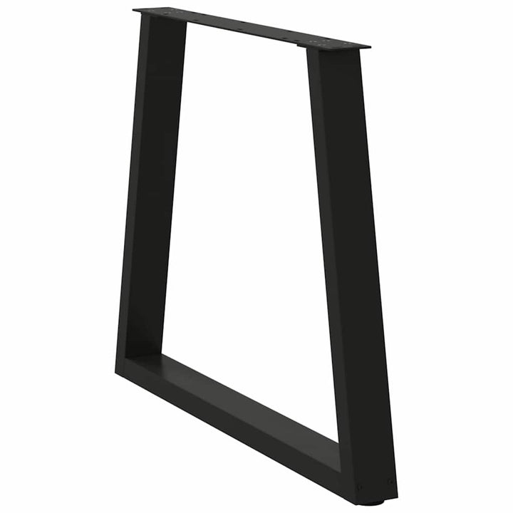 spisebordben V-formet 3 stk. sort 80 x (72-73,3) cm stål