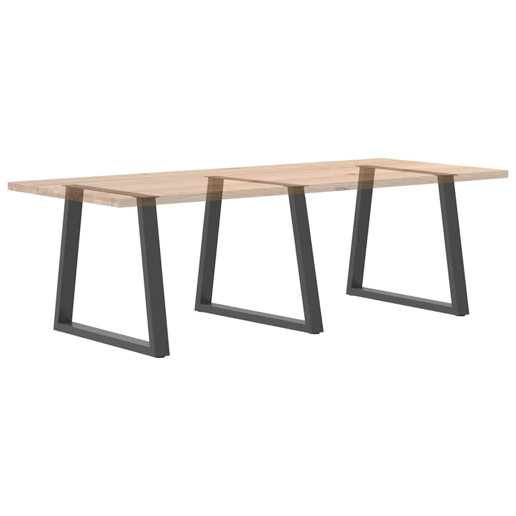 spisebordsben V-formet 3 stk. antracit 80x(72-73,3) cm stål