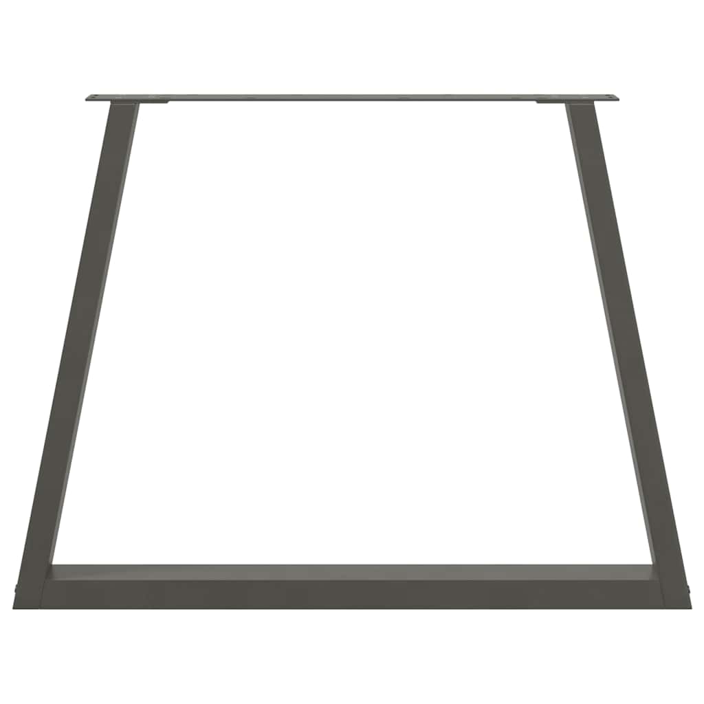spisebordsben V-formet 3 stk. antracit 90 x (72-73,3) cm stål