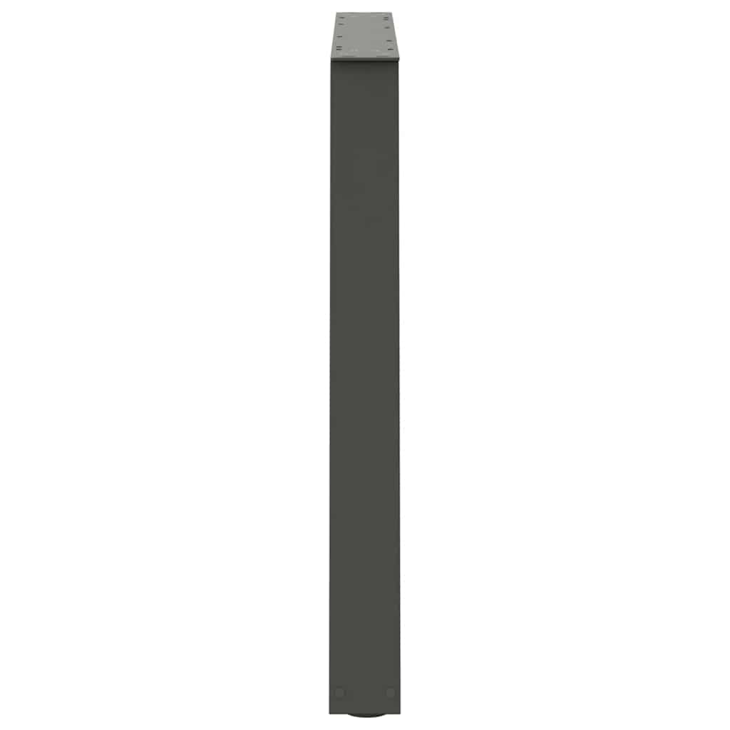 spisebordsben V-formet 3 stk. antracit 90 x (72-73,3) cm stål