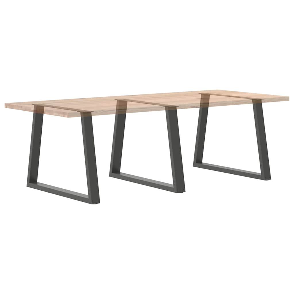 spisebordsben V-formet 3 stk. antracit 90 x (72-73,3) cm stål