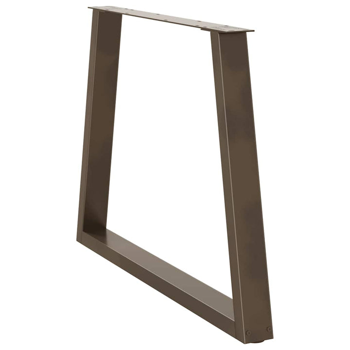 spisebordsben V-formet 3 stk. naturstål 90 x (72-73,3) cm stål