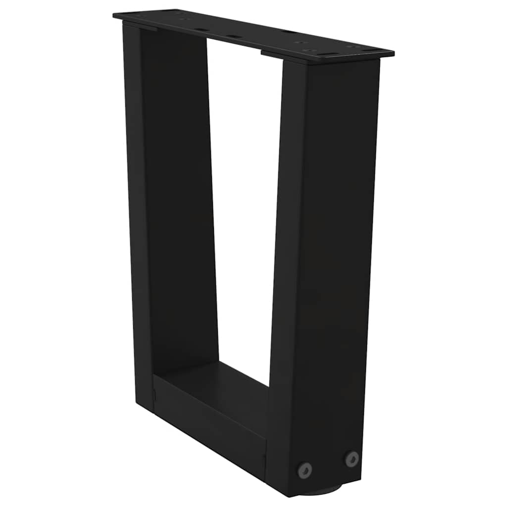 sofabordsben V-formet 2 stk. sort 30x(30-31,3) cm stål