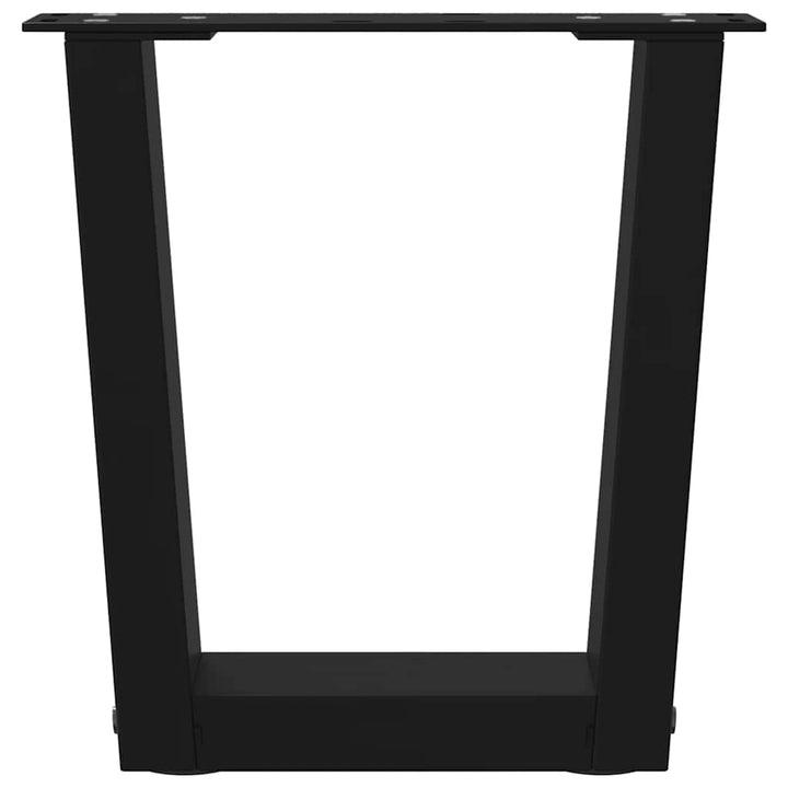 sofabordsben V-formet 2 stk. sort 30x(30-31,3) cm stål