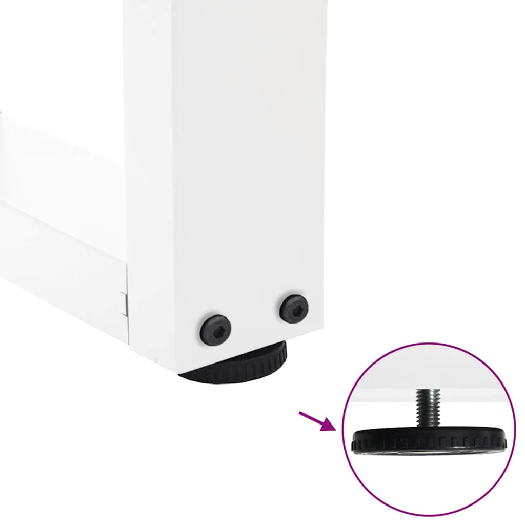 sofabordsben V-formet 2 stk. hvid 30x(30-31,3) cm stål
