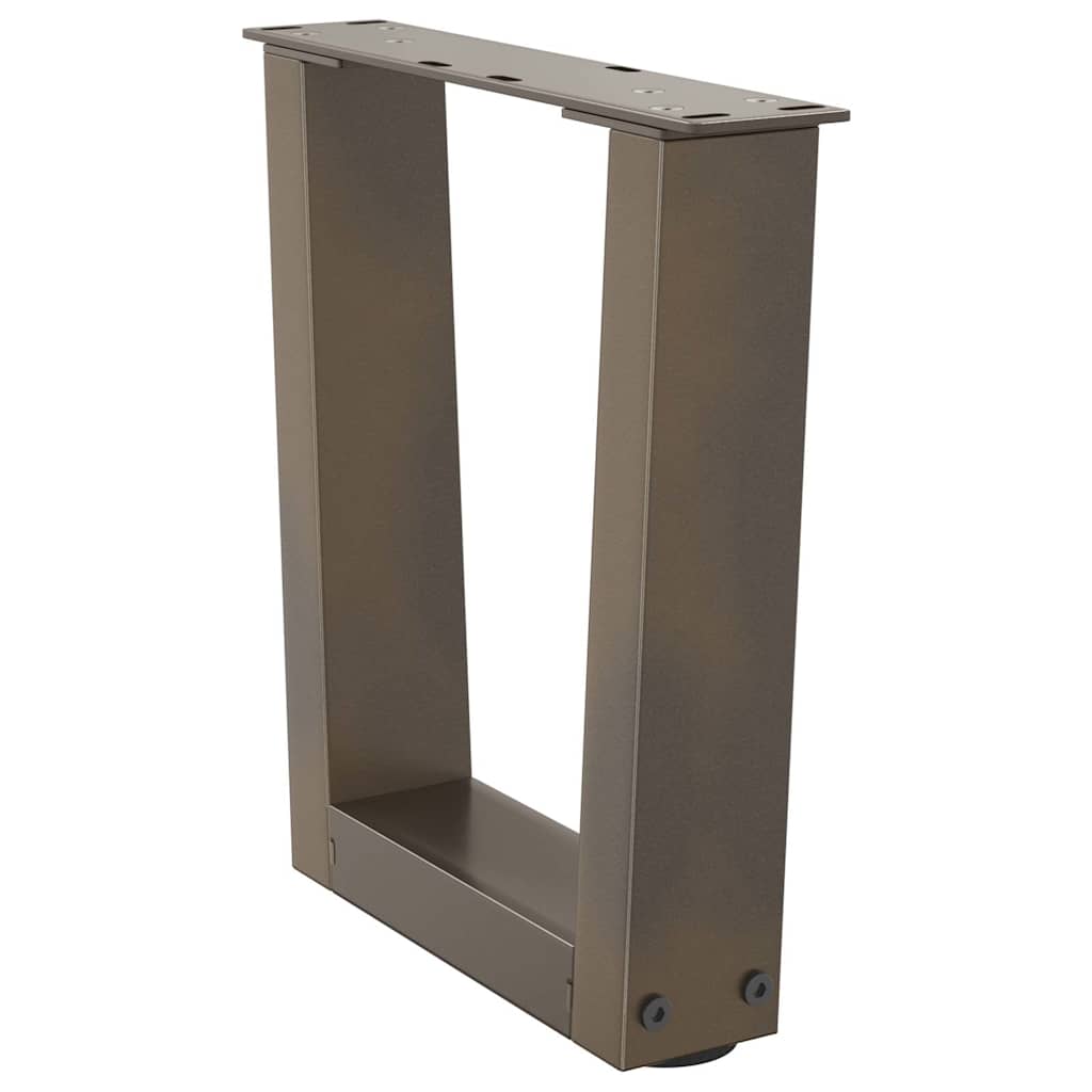 sofabordsben V-formet 2 stk. naturstål 30x(30-31,3) cm stål