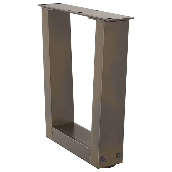 sofabordsben V-formet 2 stk. naturstål 30x(30-31,3) cm stål