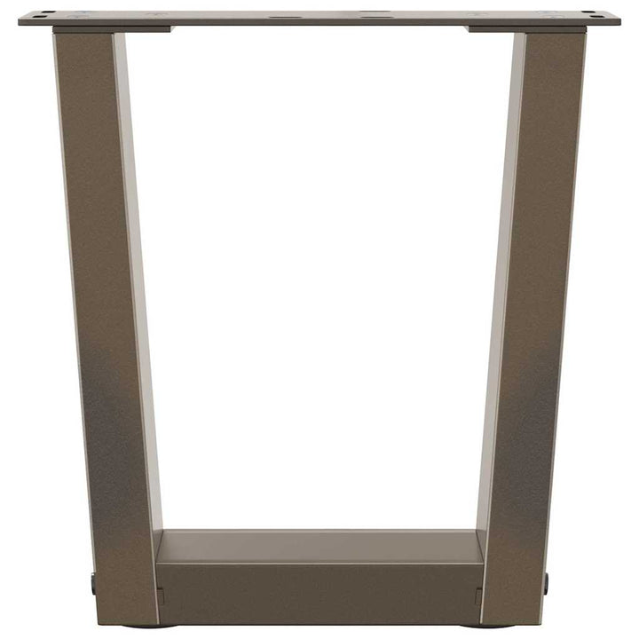 sofabordsben V-formet 2 stk. naturstål 30x(30-31,3) cm stål
