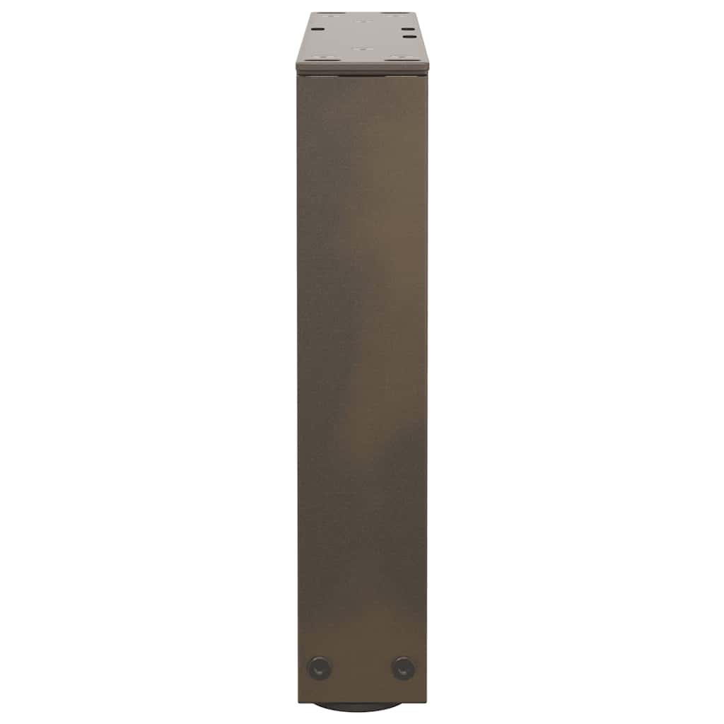 sofabordsben V-formet 2 stk. naturstål 30x(30-31,3) cm stål