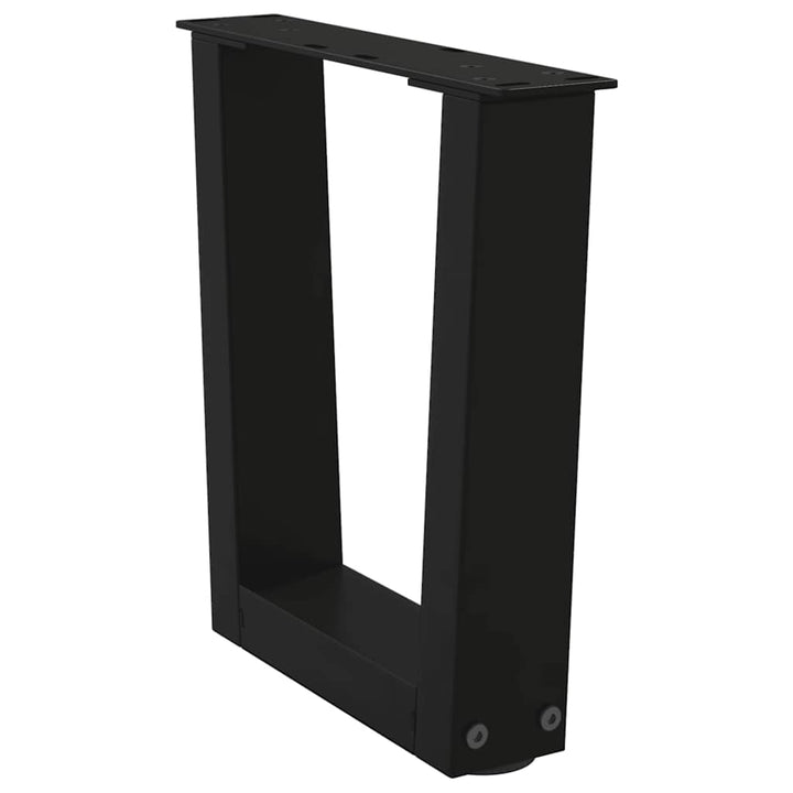 sofabordben V-formet 2 stk. sort 40x(30-31,3) cm stål