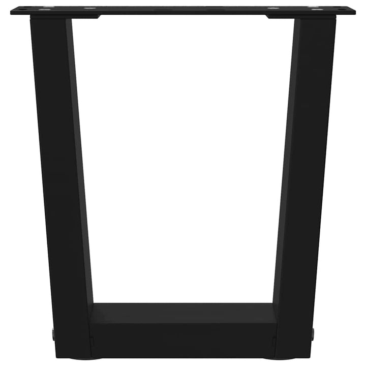sofabordben V-formet 2 stk. sort 40x(30-31,3) cm stål