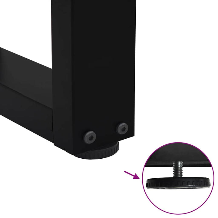 sofabordben V-formet 2 stk. sort 40x(30-31,3) cm stål