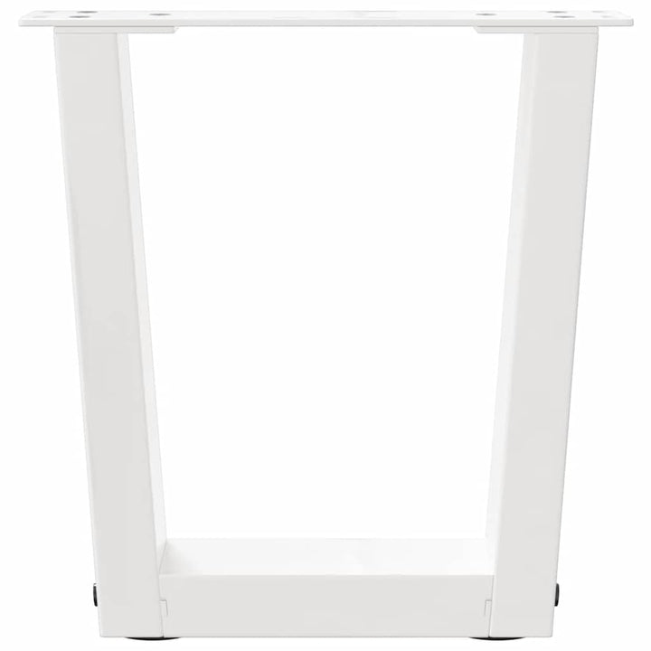 sofabordsben V-formet 2 stk. hvid 40x(30-31,3) cm stål