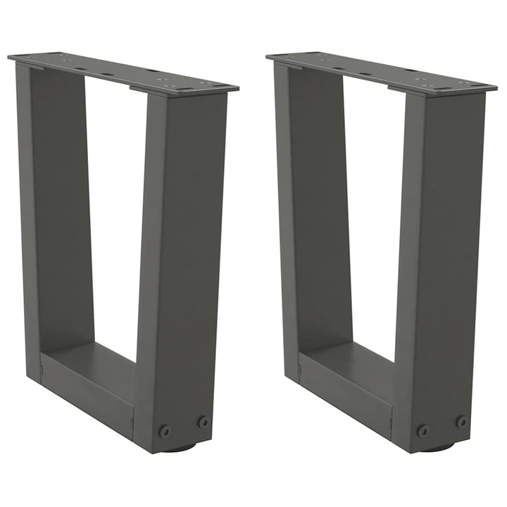 sofabordsben V-formet 2 stk. antracit 40x(30-31,3) cm stål