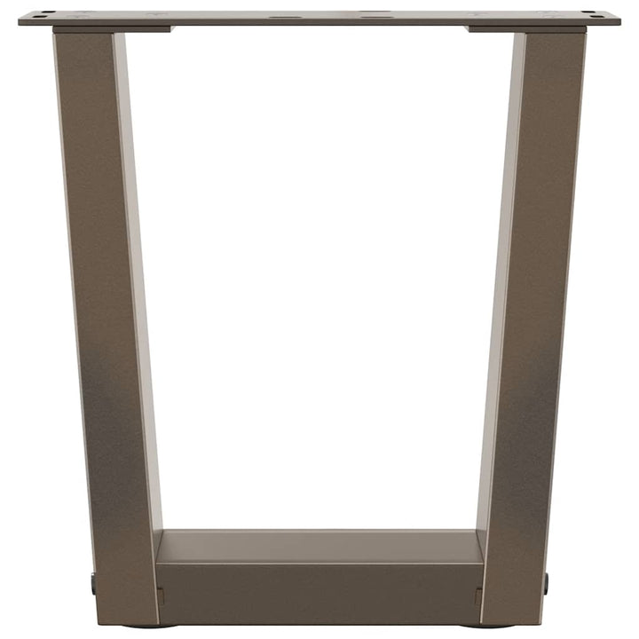 sofabordsben V-formet 2 stk. naturstål 40x(30-31,3) cm stål