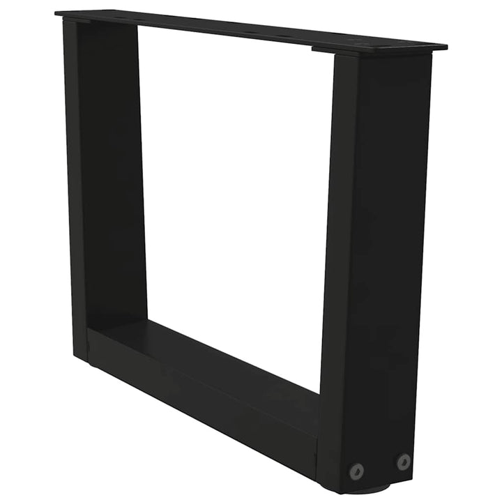 sofabordsben V-formet 2 stk. sort 50x(30-31,3) cm stål