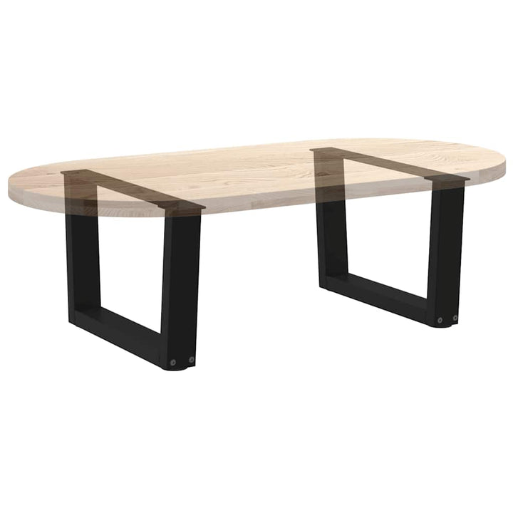 sofabordsben V-formet 2 stk. sort 50x(30-31,3) cm stål