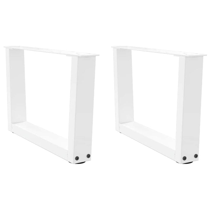 sofabordsben V-formet 2 stk. hvid 50x(30-31,3) cm stål