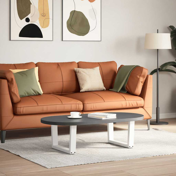 sofabordsben V-formet 2 stk. hvid 50x(30-31,3) cm stål