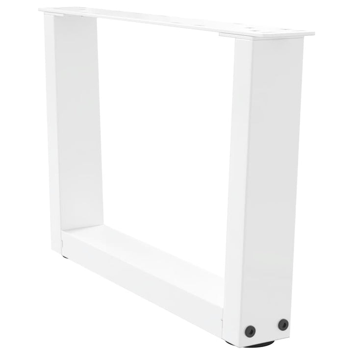 sofabordsben V-formet 2 stk. hvid 50x(30-31,3) cm stål