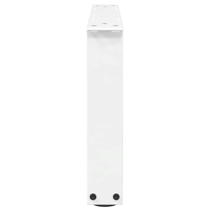 sofabordsben V-formet 2 stk. hvid 50x(30-31,3) cm stål
