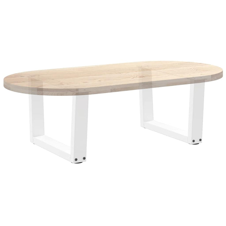 sofabordsben V-formet 2 stk. hvid 50x(30-31,3) cm stål