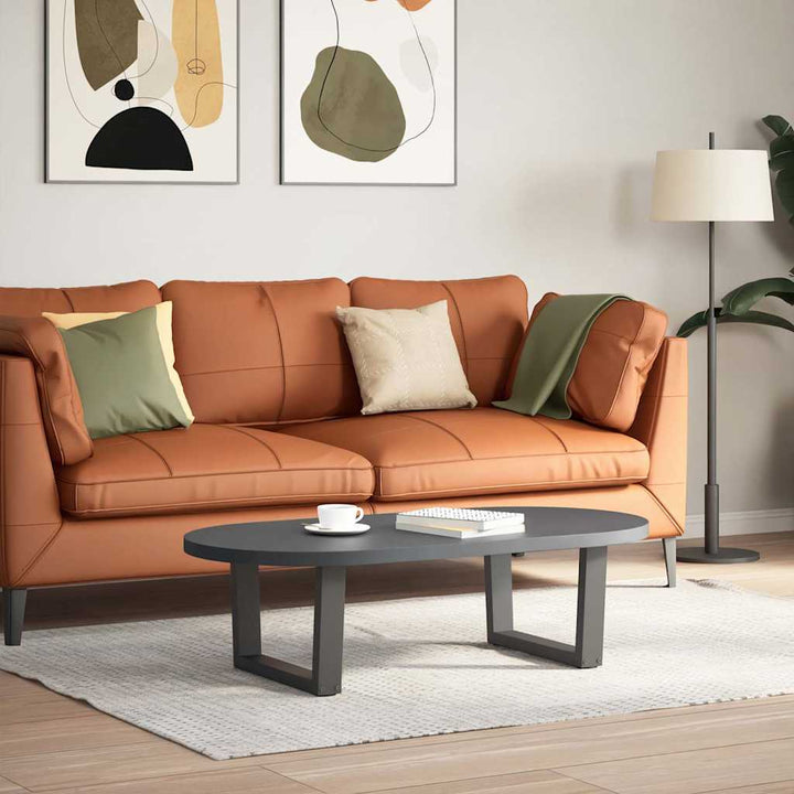 sofabordsben V-formet 2 stk. antracit 50x(30-31,3) cm stål