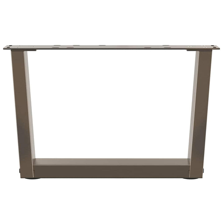sofabordsben V-formet 2 stk. naturstål 50x(30-31,3) cm stål