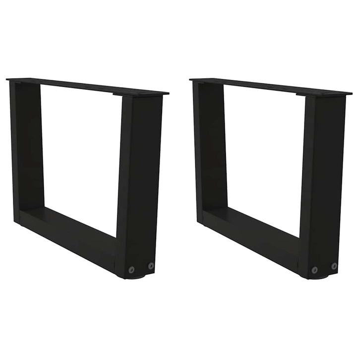 sofabordben V-formet 2 stk. sort 60 x (30-31,3) cm stål