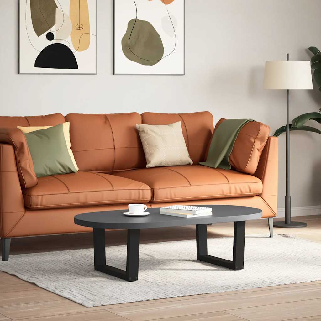 sofabordben V-formet 2 stk. sort 60 x (30-31,3) cm stål