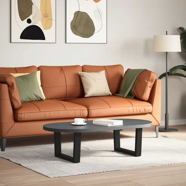 sofabordben V-formet 2 stk. sort 60 x (30-31,3) cm stål