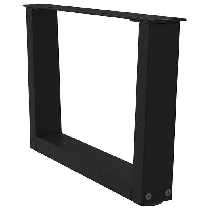 sofabordben V-formet 2 stk. sort 60 x (30-31,3) cm stål