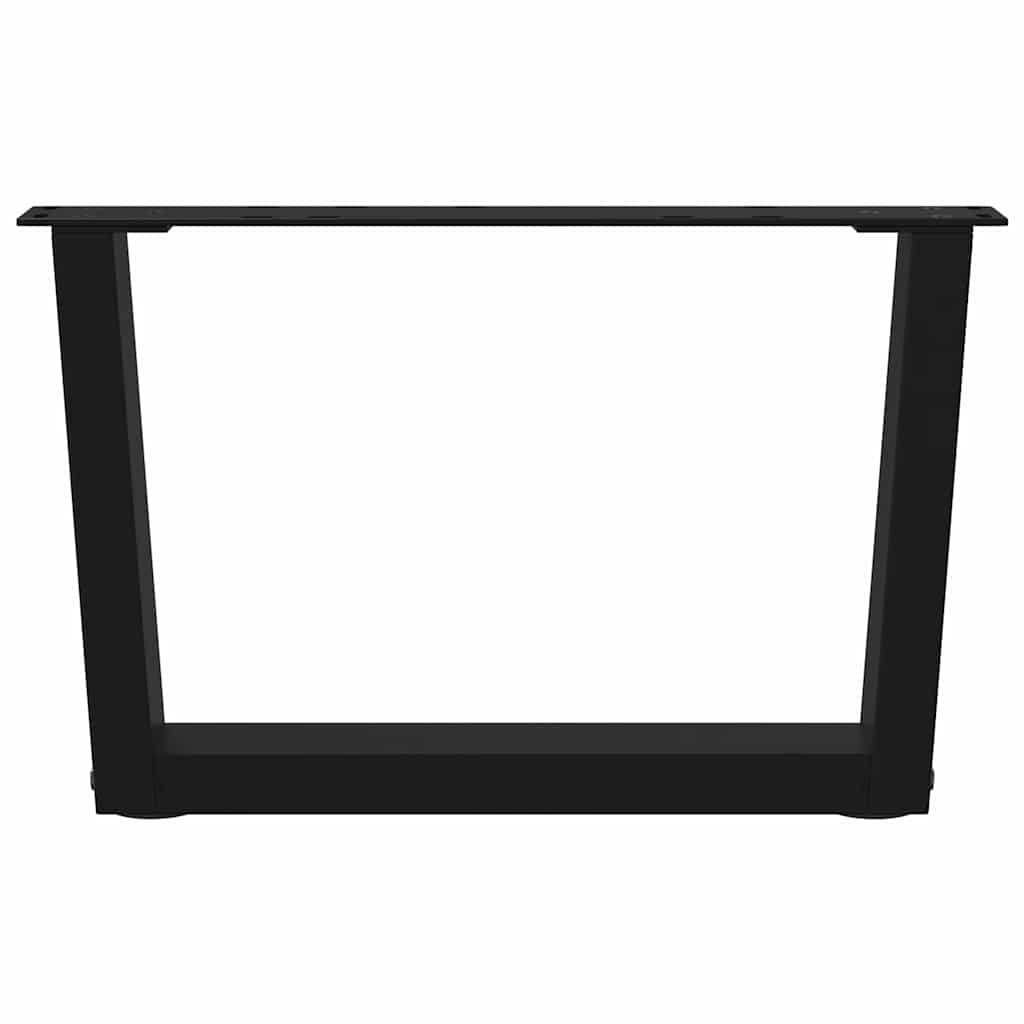 sofabordben V-formet 2 stk. sort 60 x (30-31,3) cm stål