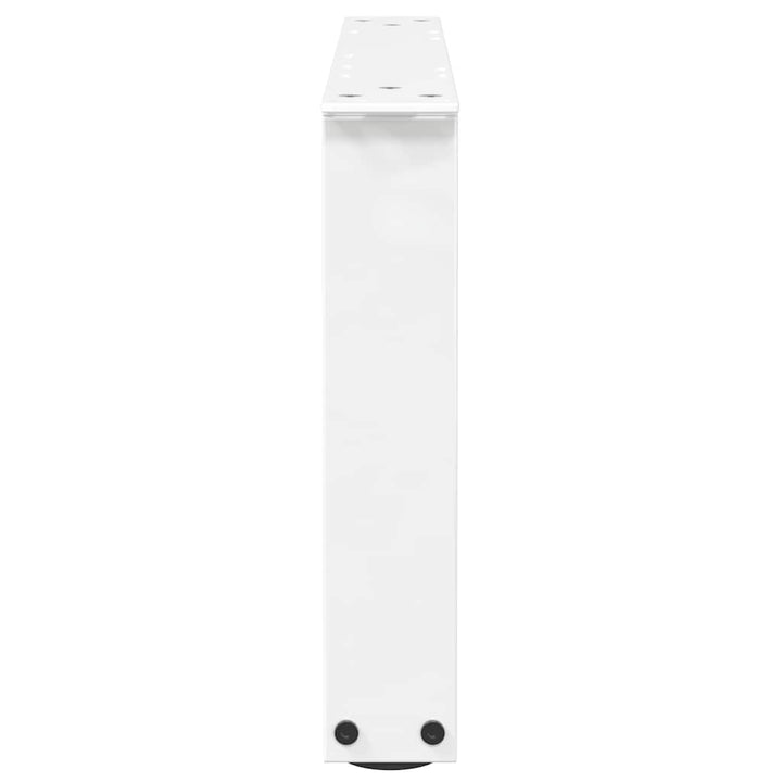 sofabordsben V-formet 2 stk. hvid 60 x (30-31,3) cm stål