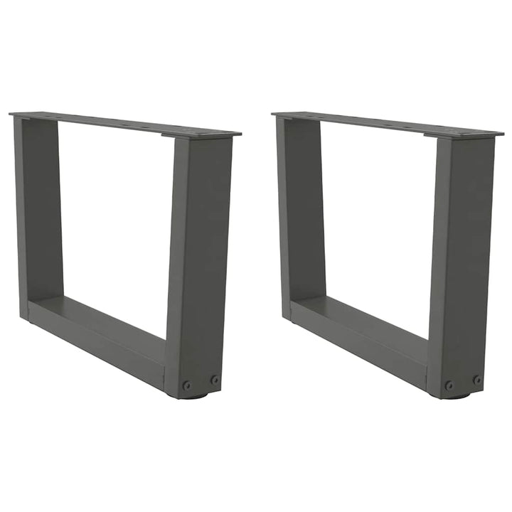 sofabordsben V-formet 2 stk. antracit 60x(30-31,3) cm stål