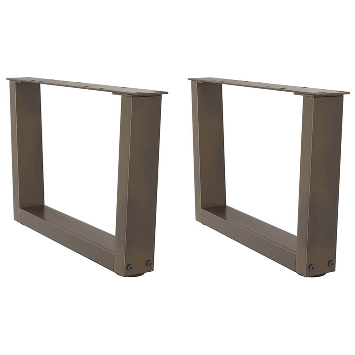 sofabordsben V-formet 2 stk. naturstål 60x(30-31,3) cm stål